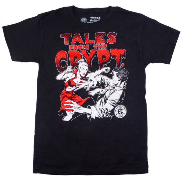 Tales From the Crypt "Vampire Girl" Black Graphic Tee S-M-L-XL-2XL-3XL NWT - Picture 2 of 3